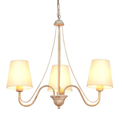 Lestenec na verigi MALBO 3xE27/15W/230V bež