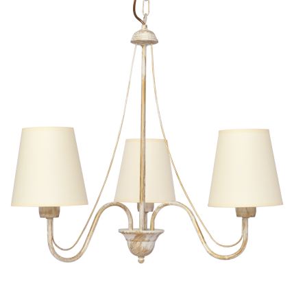 Lestenec na verigi MALBO 3xE27/15W/230V bež