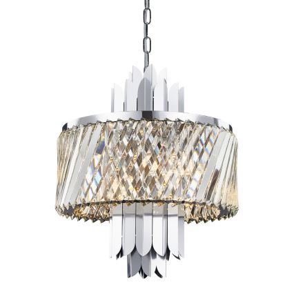 Lestenec na verigi MARGOT 6xE14/40W/230V mat krom