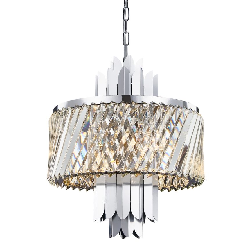 Lestenec na verigi MARGOT 6xE14/40W/230V mat krom