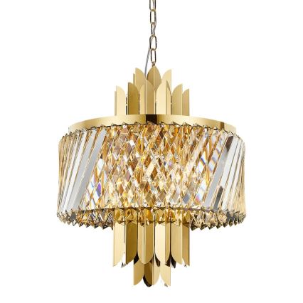Lestenec na verigi MARGOT 6xE14/40W/230V pr. 43 cm zlata