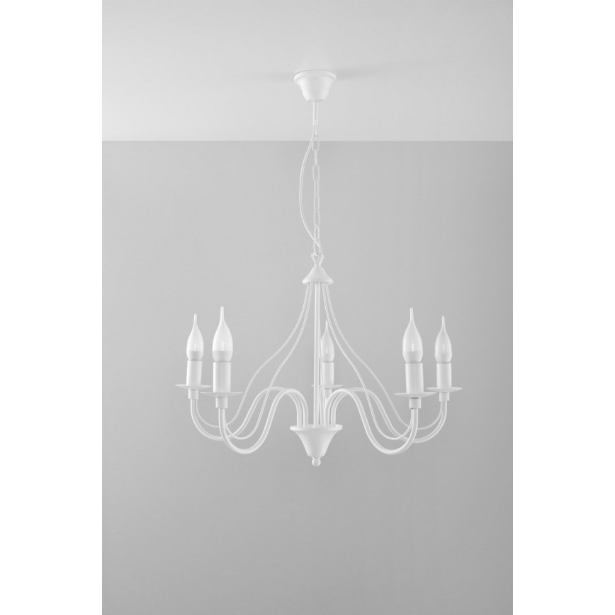 Lestenec na verigi MINERWA 5 5xE14/40W/230V bel