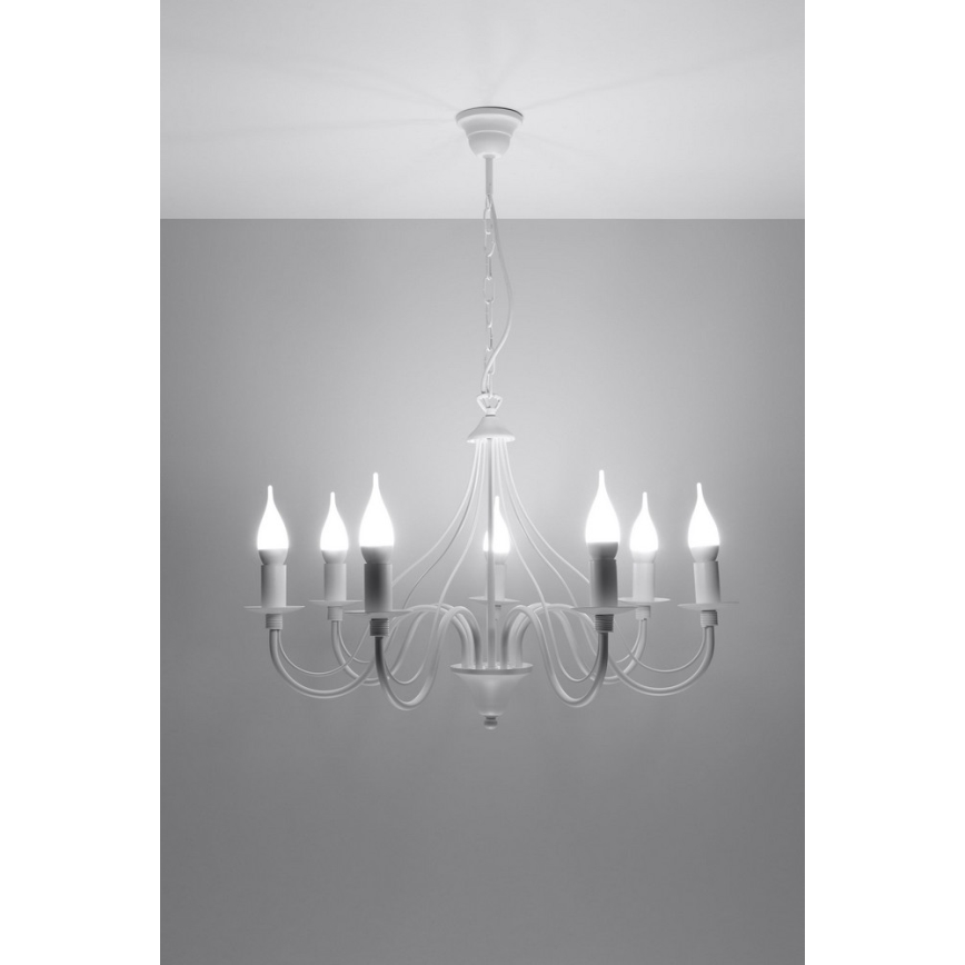 Lestenec na verigi MINERWA 7 7xE14/40W/230V bel