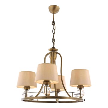 Lestenec na verigi NARA 4xE27/40W/230V medenina