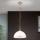 Lestenec na verigi OLD LAMP 1xE27/40W/230V pr. 30 cm bela/medenina