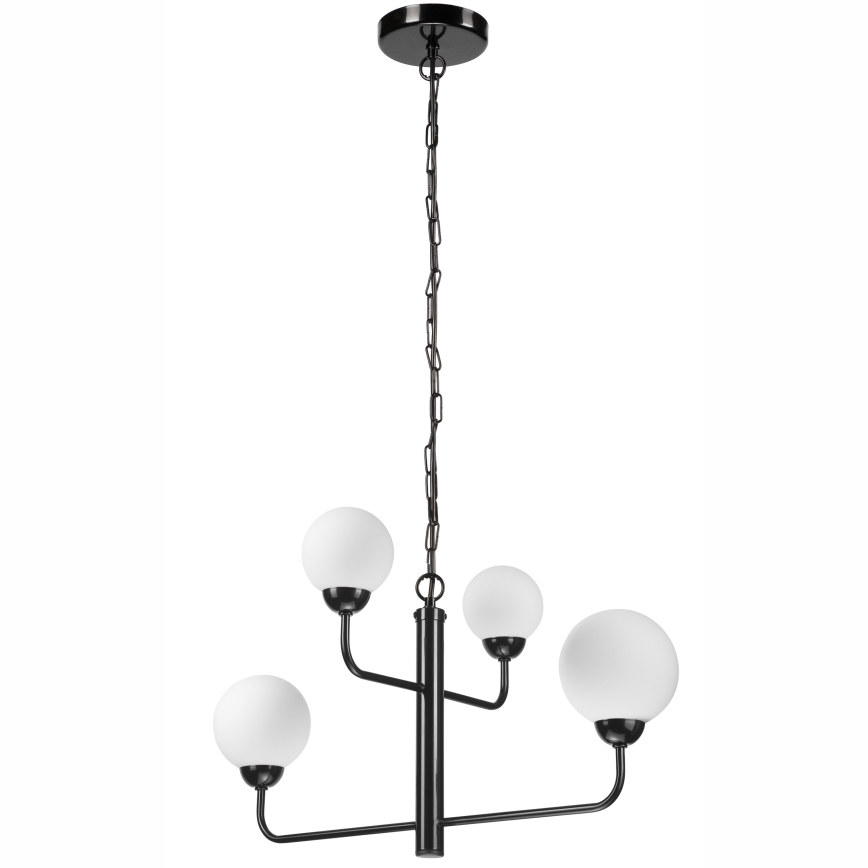 Lestenec na verigi OSCAR 4xG9/5W/230V črna