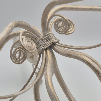 Lestenec na verigi RETRO II 5xE27/60W/230V bela patina