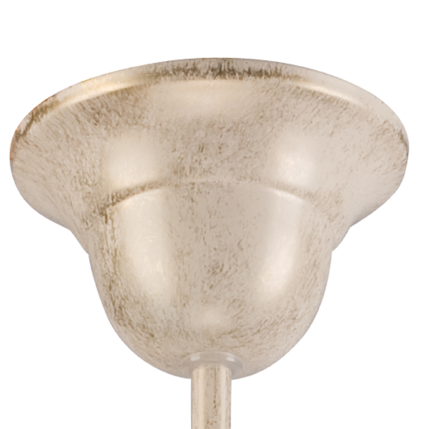 Lestenec na verigi RETRO II 5xE27/60W/230V bela patina