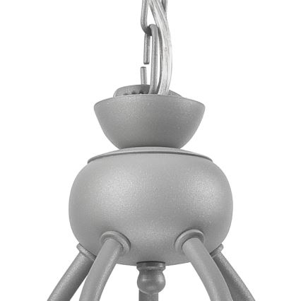 Lestenec na verigi RETRO II 5xE27/60W/230V srebrn