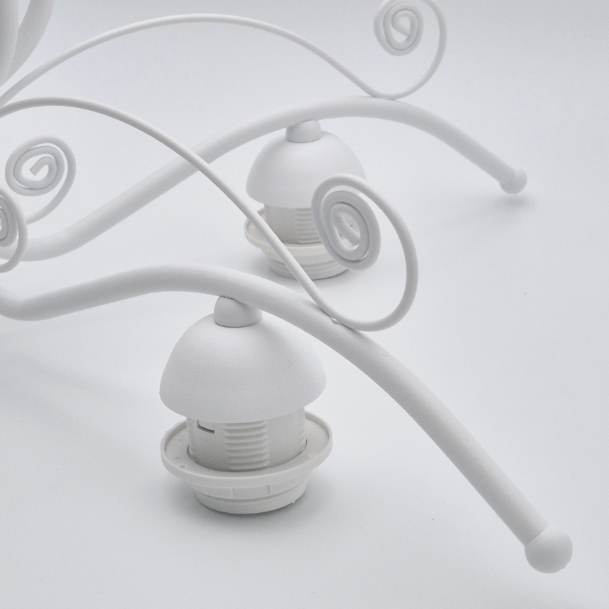 Lestenec na verigi RETRO II 5xE27/60W/230V, v beli barvi