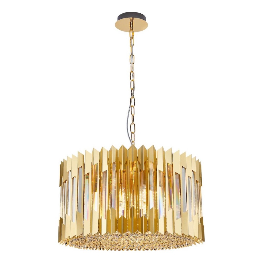 Lestenec na verigi RITZ 12xE14/40W/230V pr. 54 cm zlata