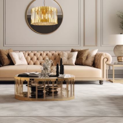 Lestenec na verigi RITZ 12xE14/40W/230V pr. 54 cm zlata