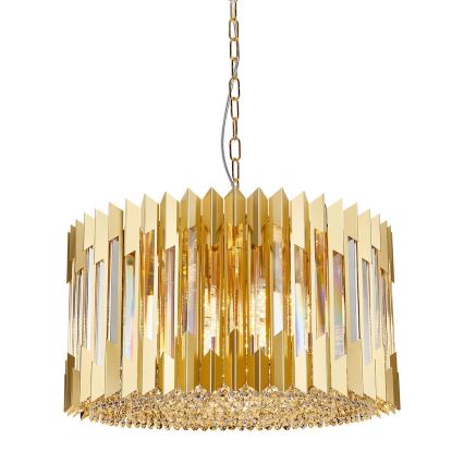 Lestenec na verigi RITZ 12xE14/40W/230V pr. 54 cm zlata