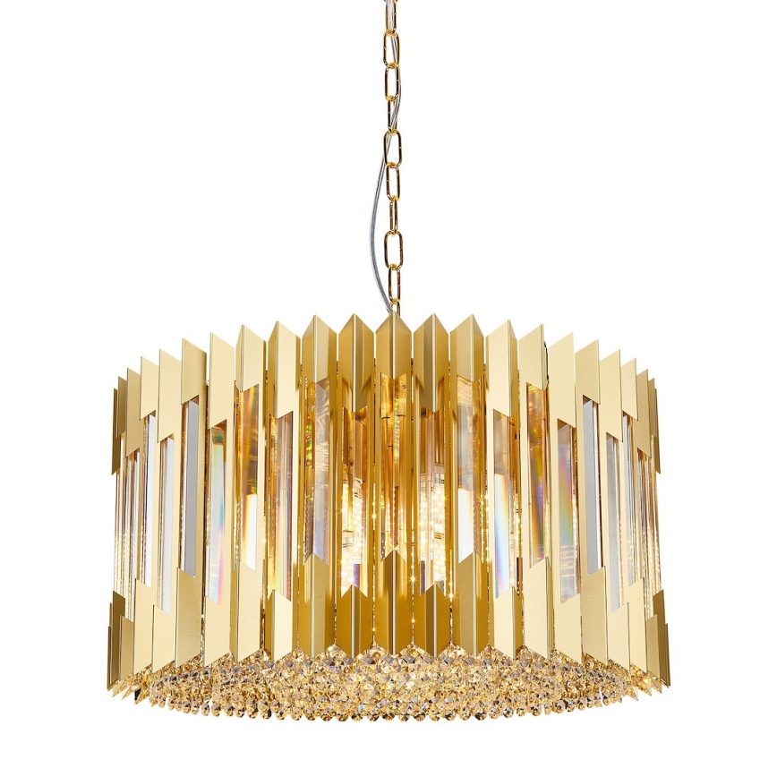 Lestenec na verigi RITZ 12xE14/40W/230V pr. 54 cm zlata