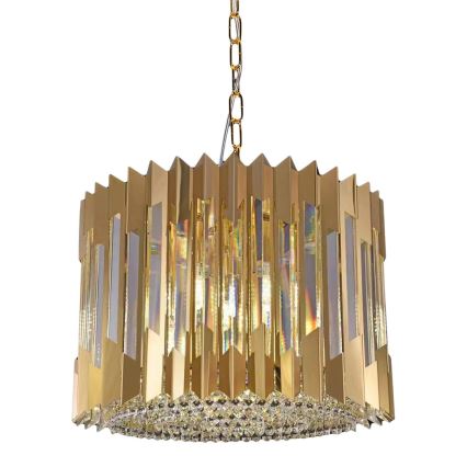 Lestenec na verigi RITZ 7xE14/40W/230V pr. 42 cm zlata