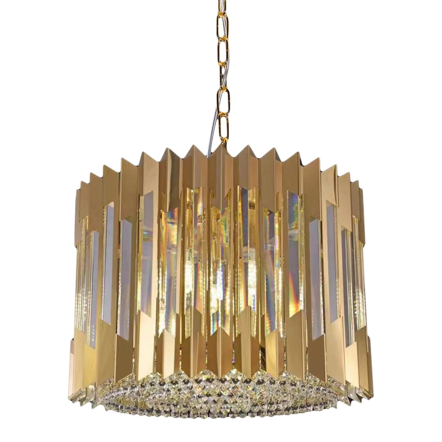Lestenec na verigi RITZ 7xE14/40W/230V pr. 42 cm zlata