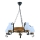 Lestenec na verigi ROATA 5xE14/40W/230V pr. 30 cm bukev - FSC certifikat