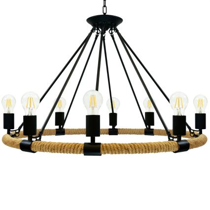 Lestenec na verigi ROPE ARTHUR 8xE27/20W/230V