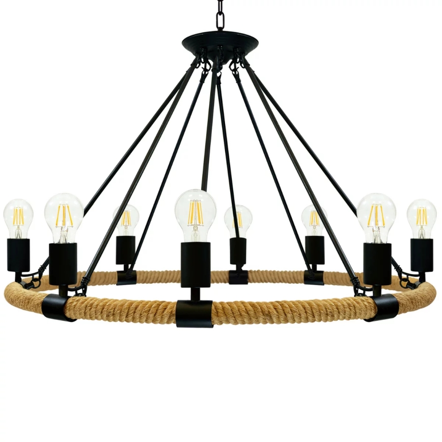 Lestenec na verigi ROPE ARTHUR 8xE27/20W/230V