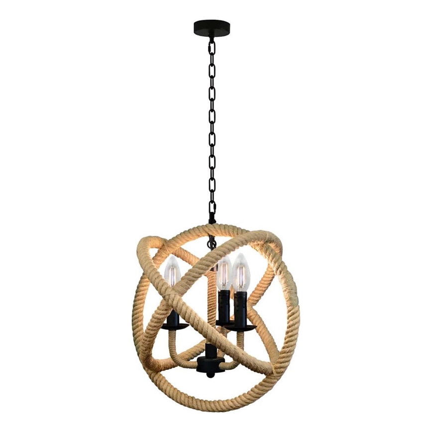 Lestenec na verigi ROPE GLOBO 3xE14/10W/230V