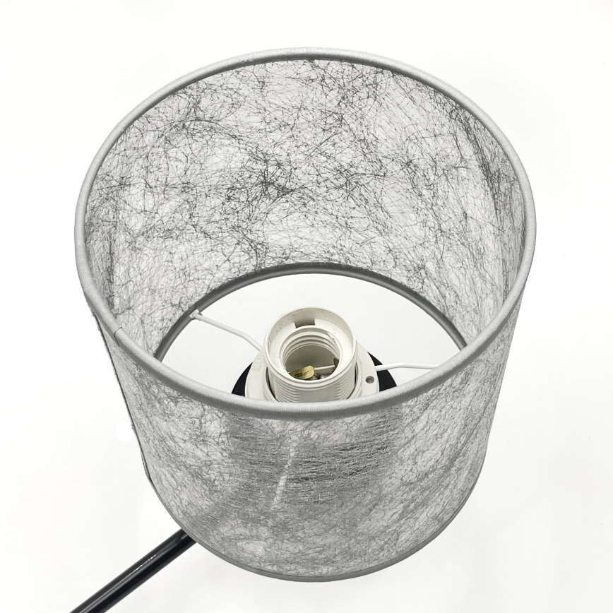 Lestenec na verigi ROSA 3xE27/60W/230V črna/siva