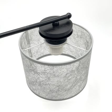 Lestenec na verigi ROSA 5xE27/60W/230V črna/siva