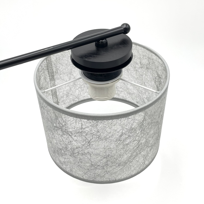 Lestenec na verigi ROSA 5xE27/60W/230V črna/siva