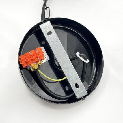 Lestenec na verigi ROSA 5xE27/60W/230V črna/siva