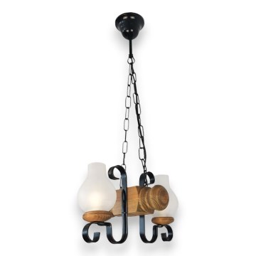 Lestenec na verigi RUSTIC 2xE14/40W/230V bukev - FSC certifikat