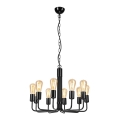 Lestenec na verigi TIFFANY 10xE27/60W/230V črna