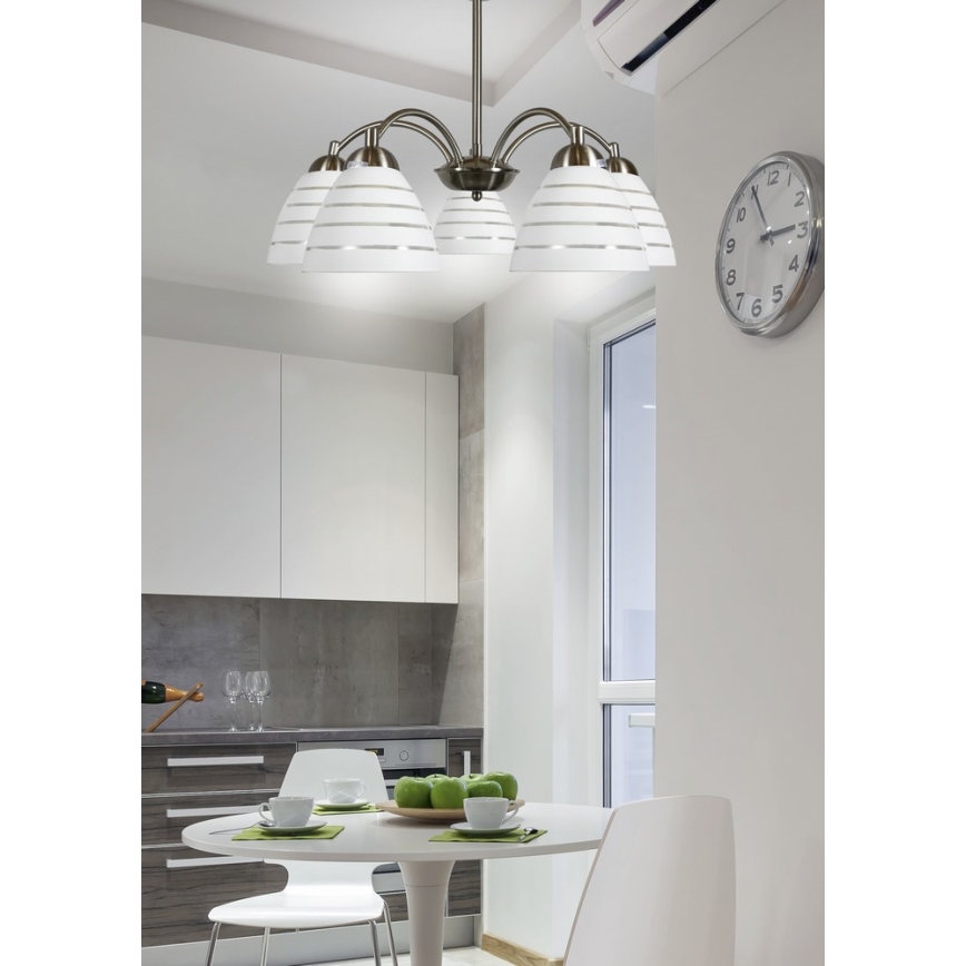 Lestenec na verigi ULI 5xE27/60W/230V