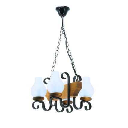 Lestenec na verigi VELA 4xE14/40W/230V bukev - FSC certifikat