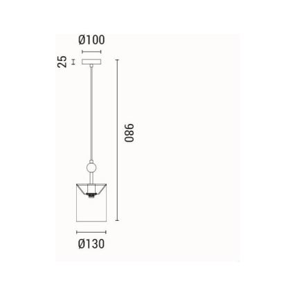 Lestenec na vrvici 1xE14/15W/230V