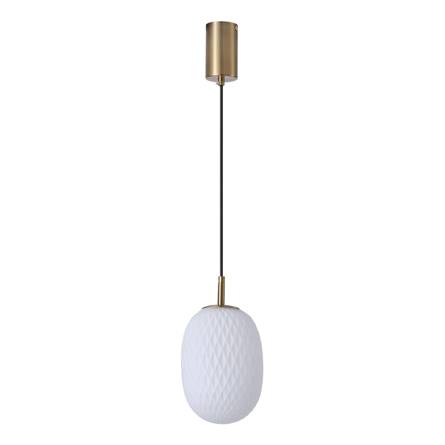 Lestenec na vrvici 1xE14/25W/230V bela pr. 15 cm