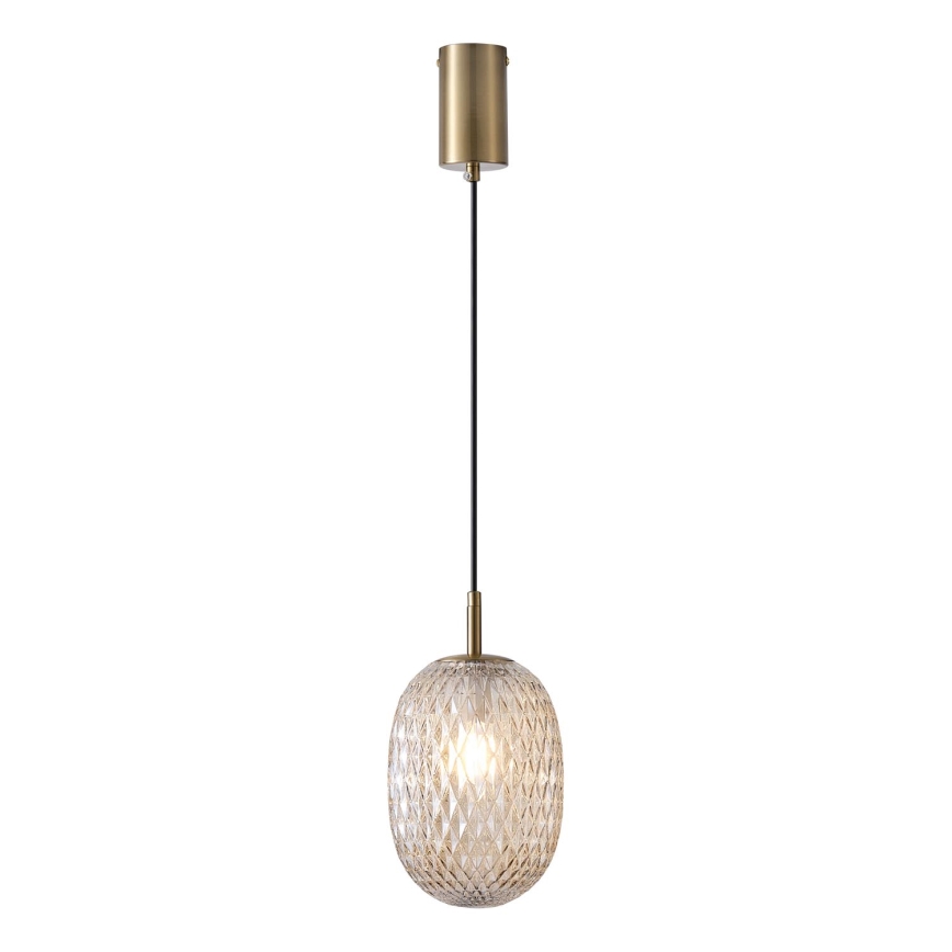Lestenec na vrvici 1xE14/25W/230V prozorna pr. 15 cm