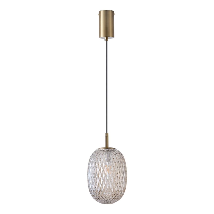 Lestenec na vrvici 1xE14/25W/230V prozorna pr. 15 cm