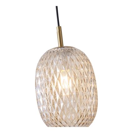 Lestenec na vrvici 1xE14/25W/230V prozorna pr. 15 cm