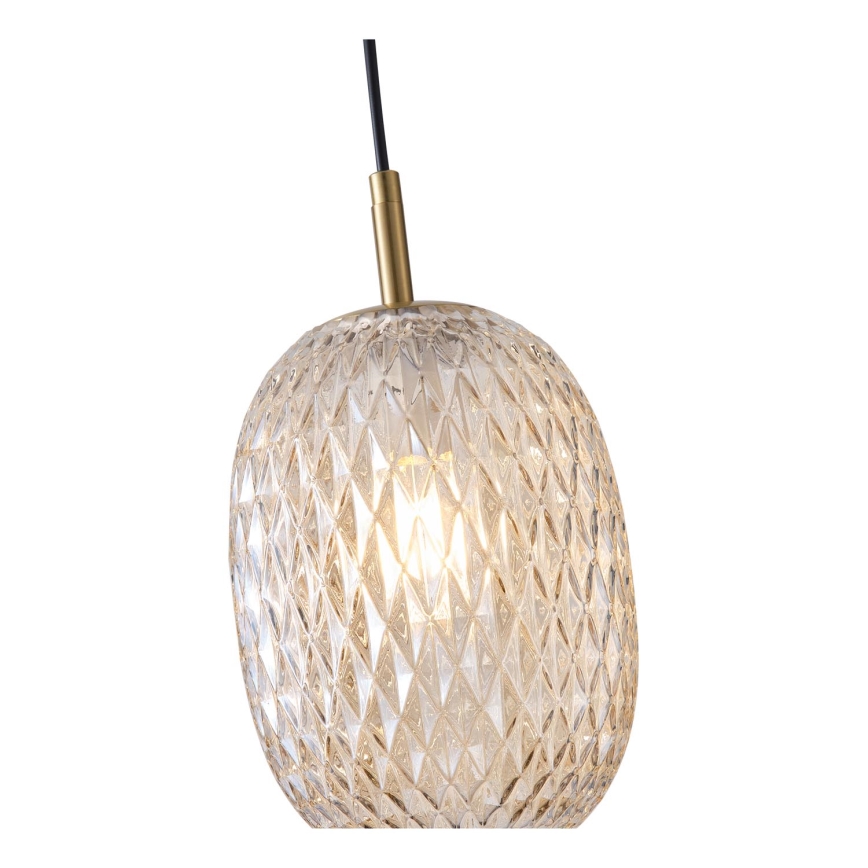 Lestenec na vrvici 1xE14/25W/230V prozorna pr. 15 cm