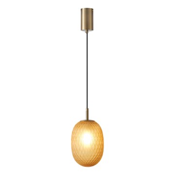 Lestenec na vrvici 1xE14/25W/230V rjava pr. 15 cm
