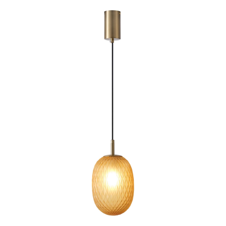Lestenec na vrvici 1xE14/25W/230V rjava pr. 15 cm