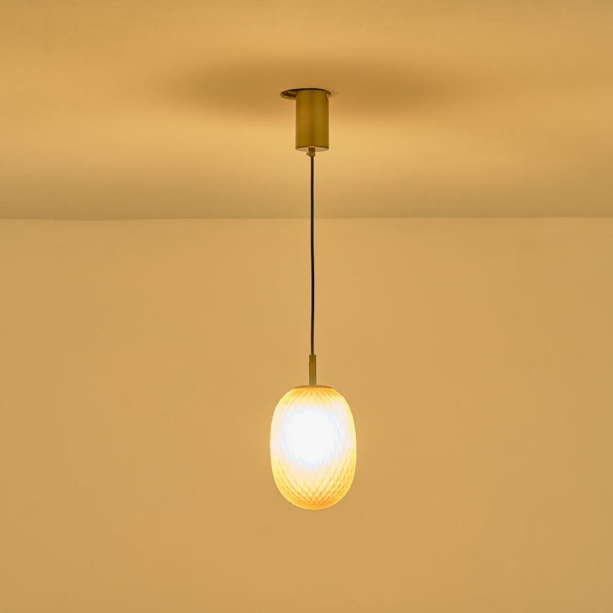 Lestenec na vrvici 1xE14/25W/230V rjava pr. 15 cm