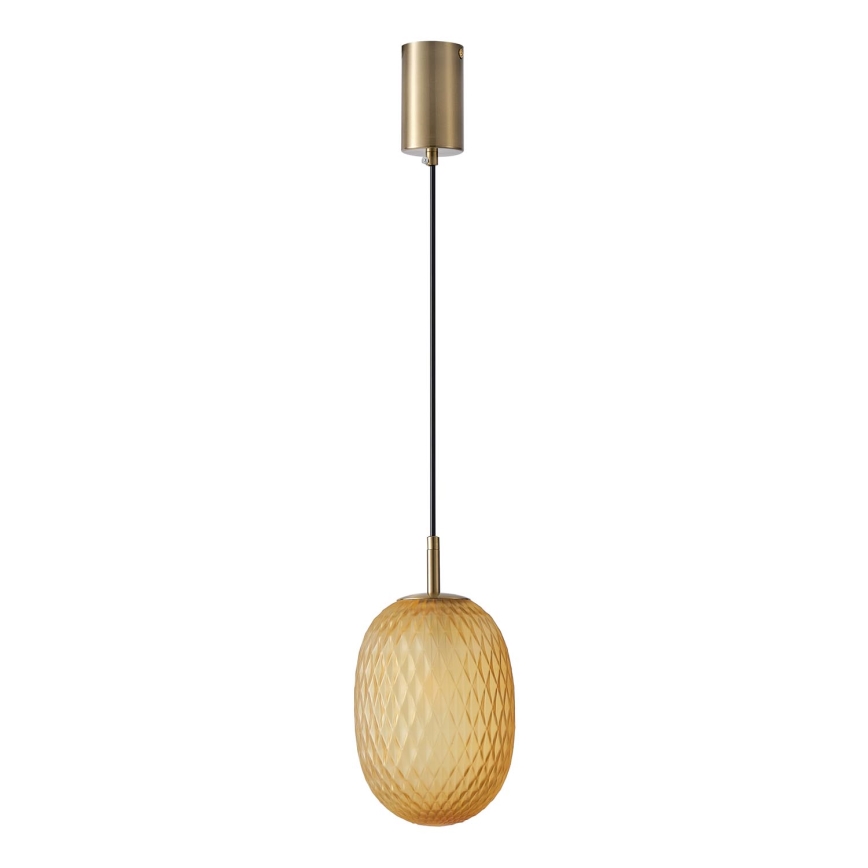 Lestenec na vrvici 1xE14/25W/230V rjava pr. 15 cm