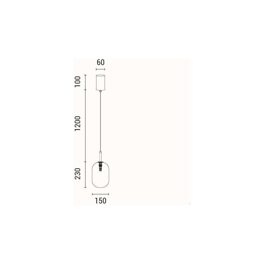 Lestenec na vrvici 1xE14/25W/230V rjava pr. 15 cm