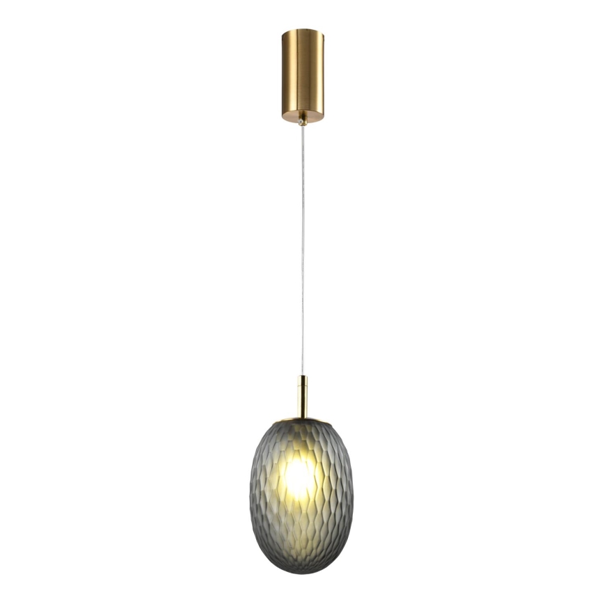 Lestenec na vrvici 1xE14/25W/230V siva pr. 15 cm