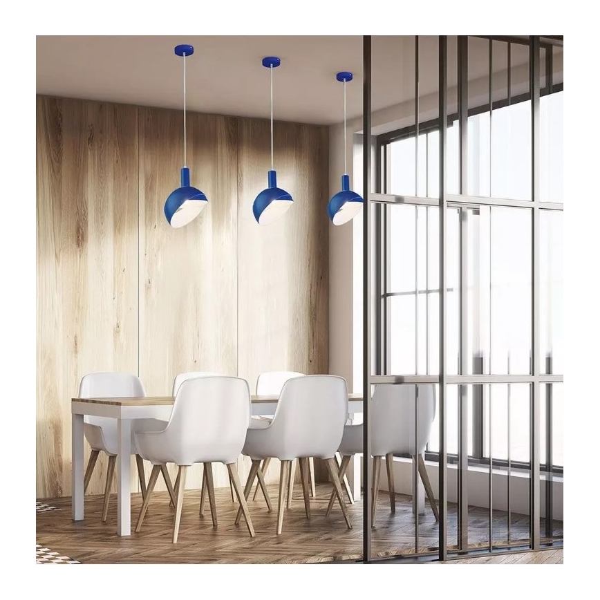 Lestenec na vrvici 1xE14/60W/230V moder