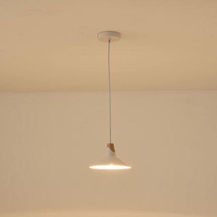 Lestenec na vrvici 1xE27/15W/230V bela