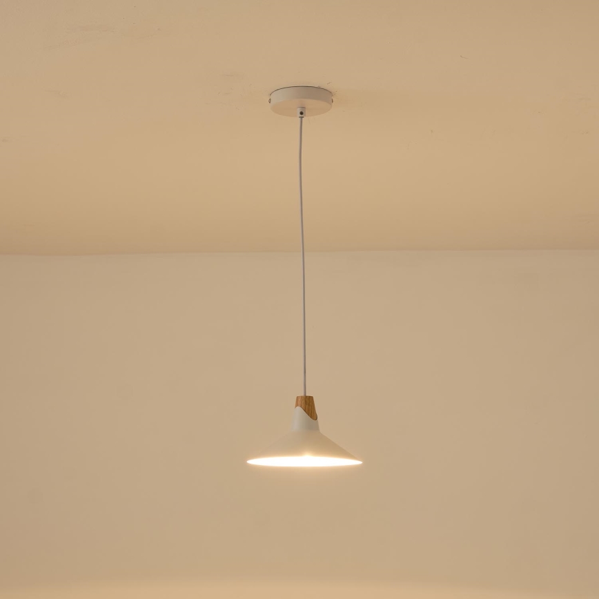 Lestenec na vrvici 1xE27/15W/230V bela