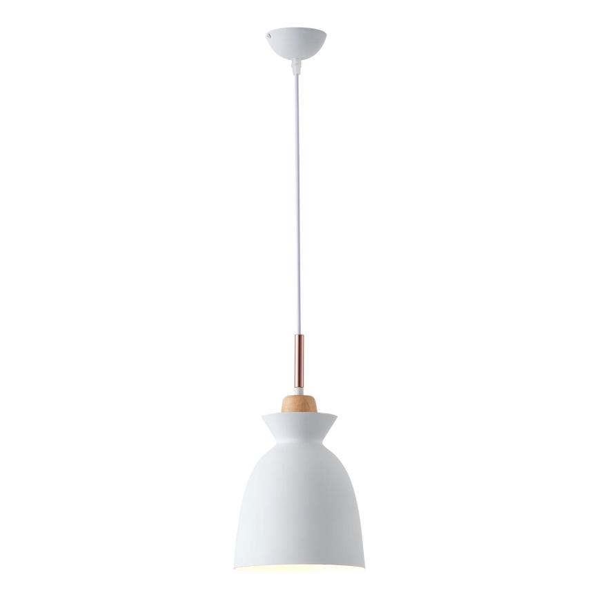 Lestenec na vrvici 1xE27/15W/230V bela pr. 19,5 cm