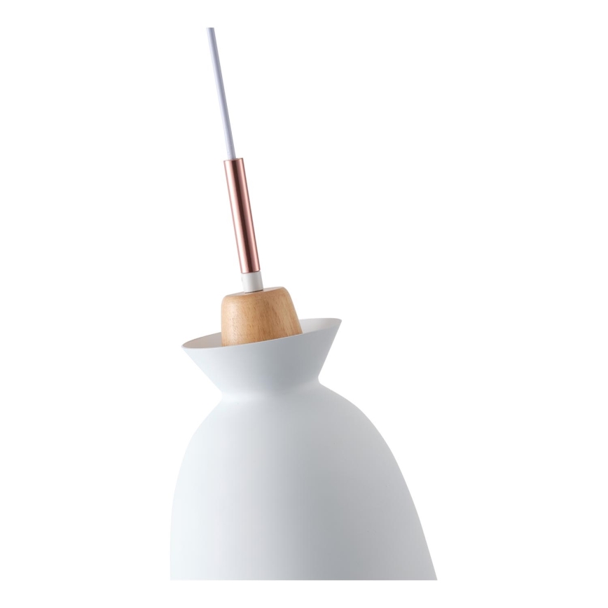 Lestenec na vrvici 1xE27/15W/230V bela pr. 19,5 cm