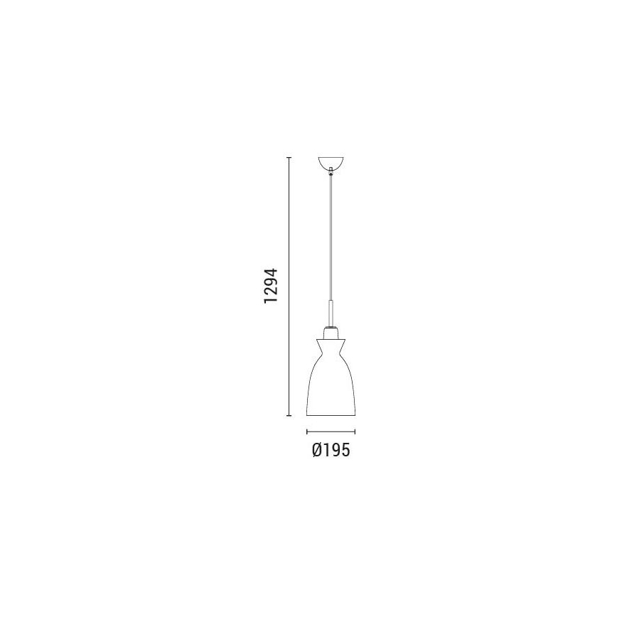Lestenec na vrvici 1xE27/15W/230V bela pr. 19,5 cm